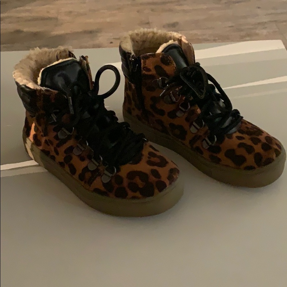 Kids size 12  leopard print boots